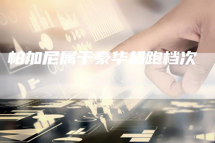 帕加尼属于豪华超跑档次-新时代汽车网