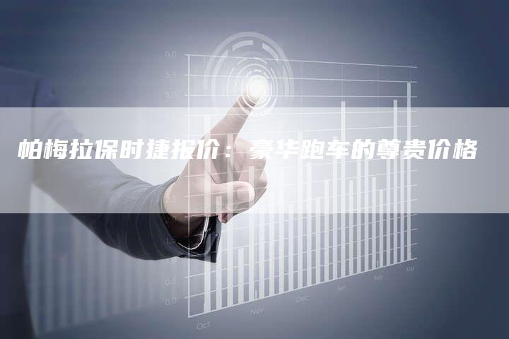 帕梅拉保时捷报价:豪华跑车的尊贵价格-新时代汽车网